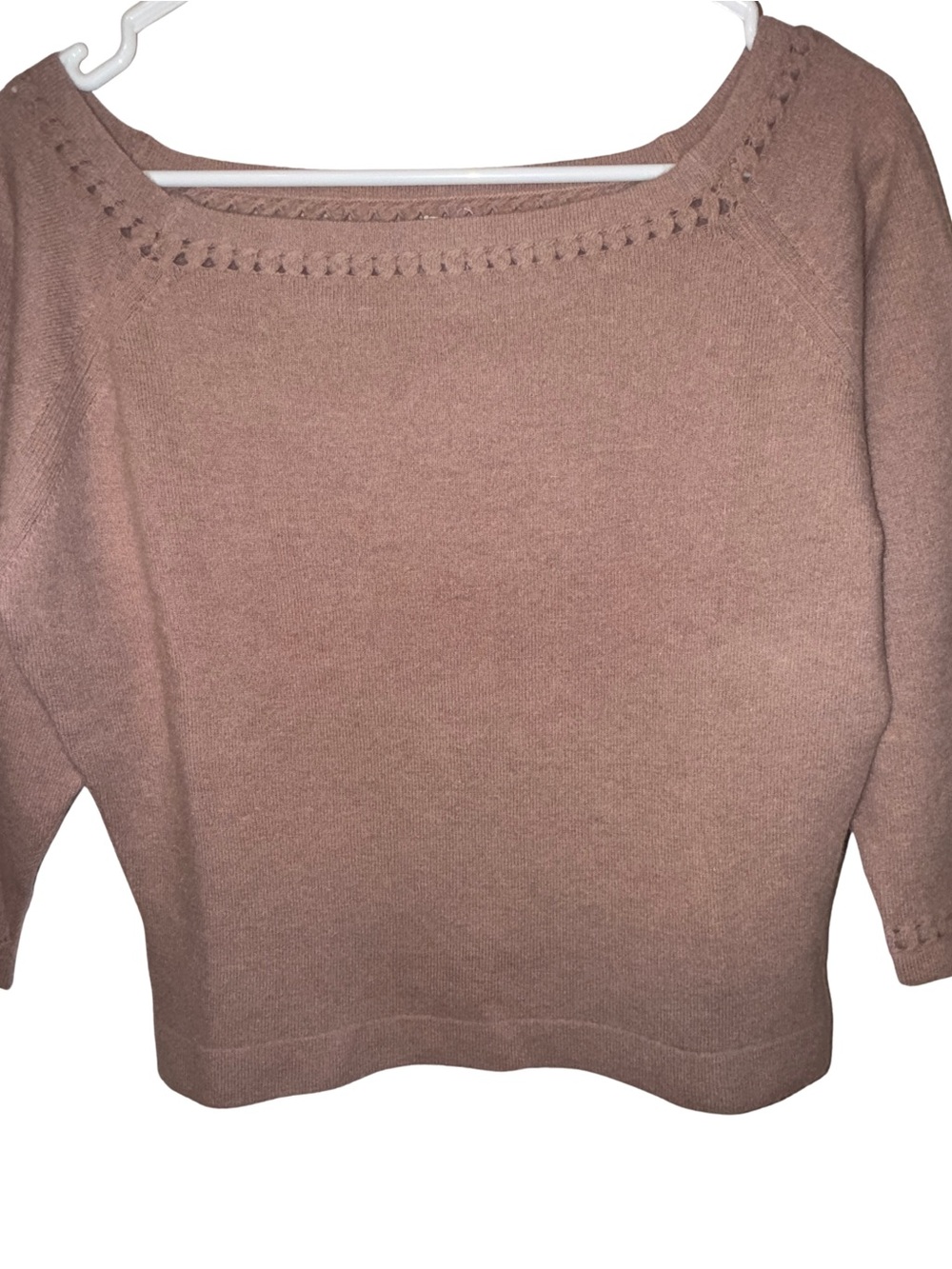 Vintage 1950 Luisa Spagnoli Angolmere Boatneck Made in Italy Sweater Dusty Rose